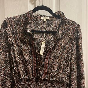 Long Max Studio boho dress size L with tags!